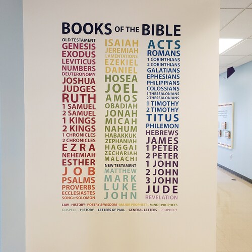 Books of the Bible Wall Decal Youth Room Church - Etsy