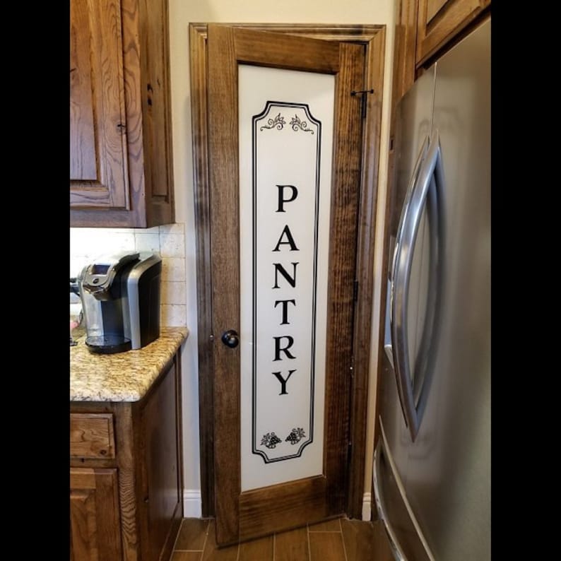 Pantry Vinyl Decal Kitchen decal Glass Door Decal vinyl Etsy