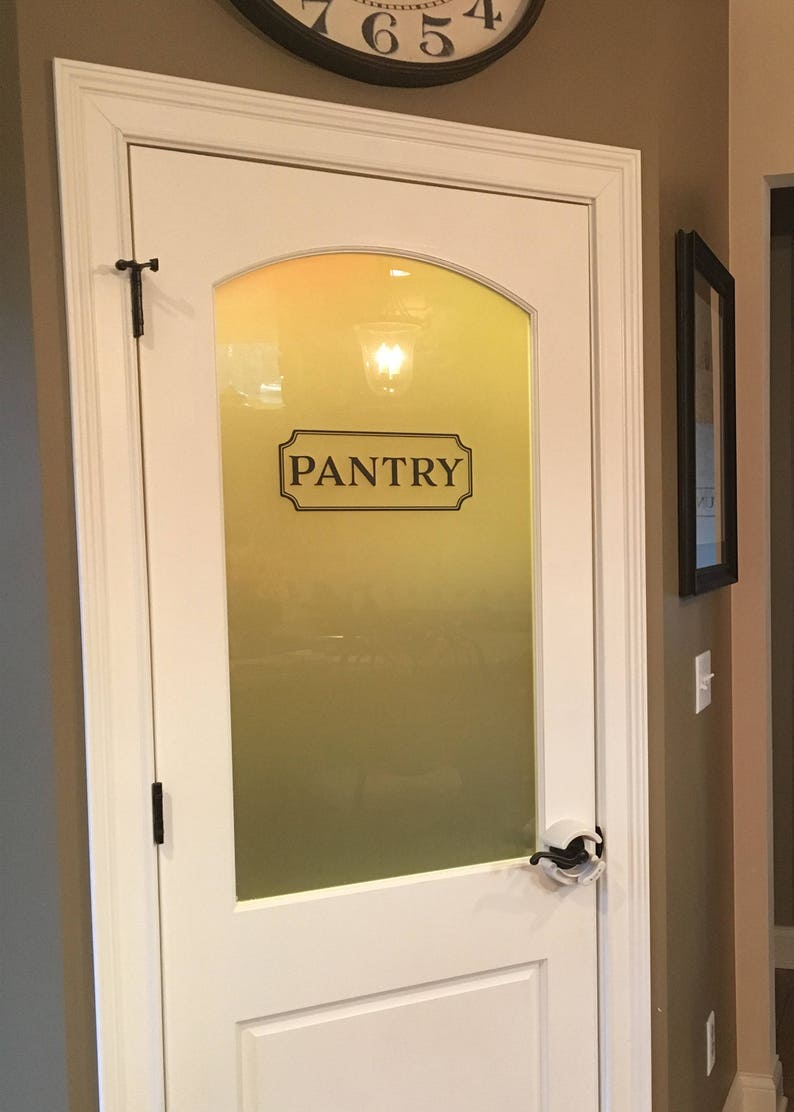 Pantry Vinyl Decal Kitchen Vinyl Decal Glass Door Decal Etsy Canada