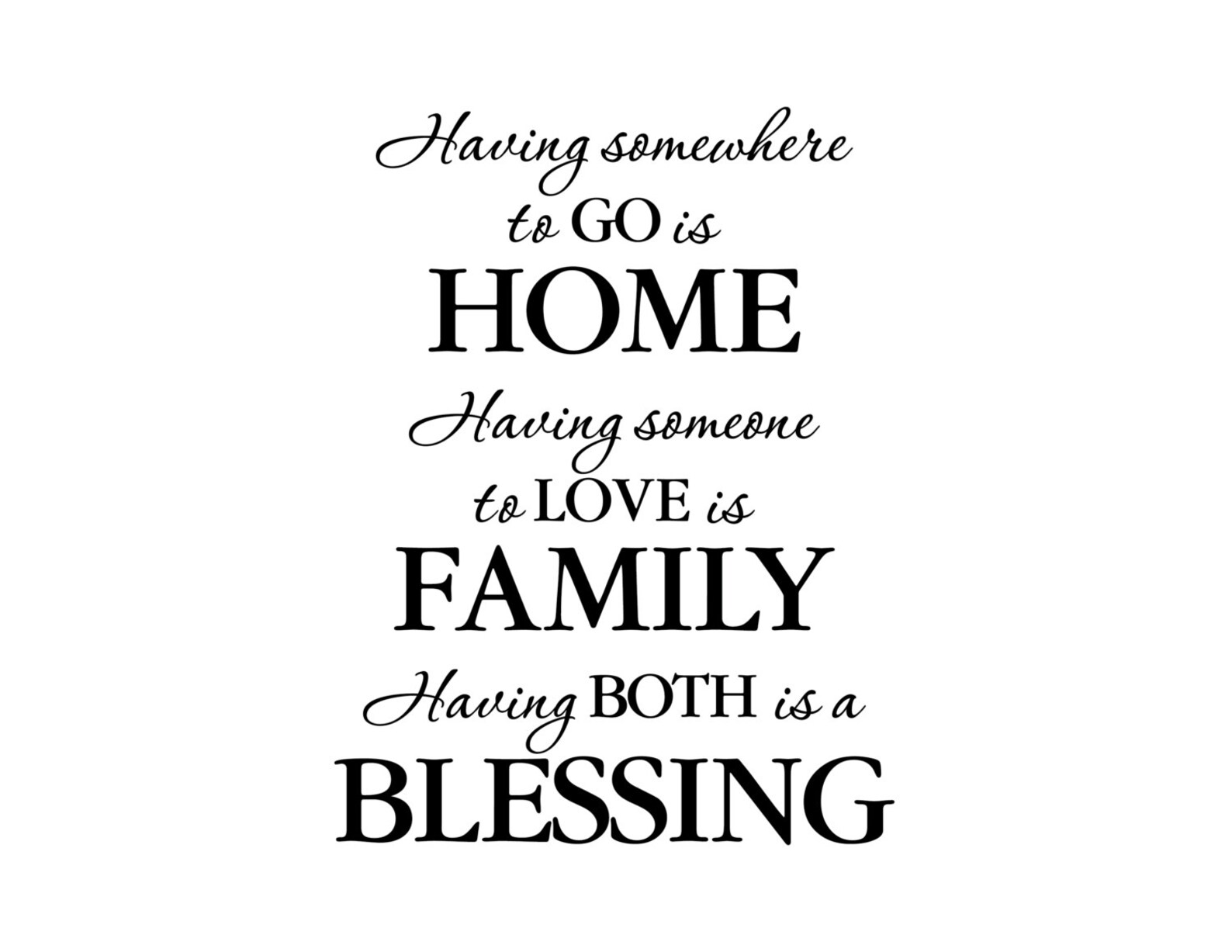 Having Somewhere to Go is Home Home Quote Family Quote Etsy