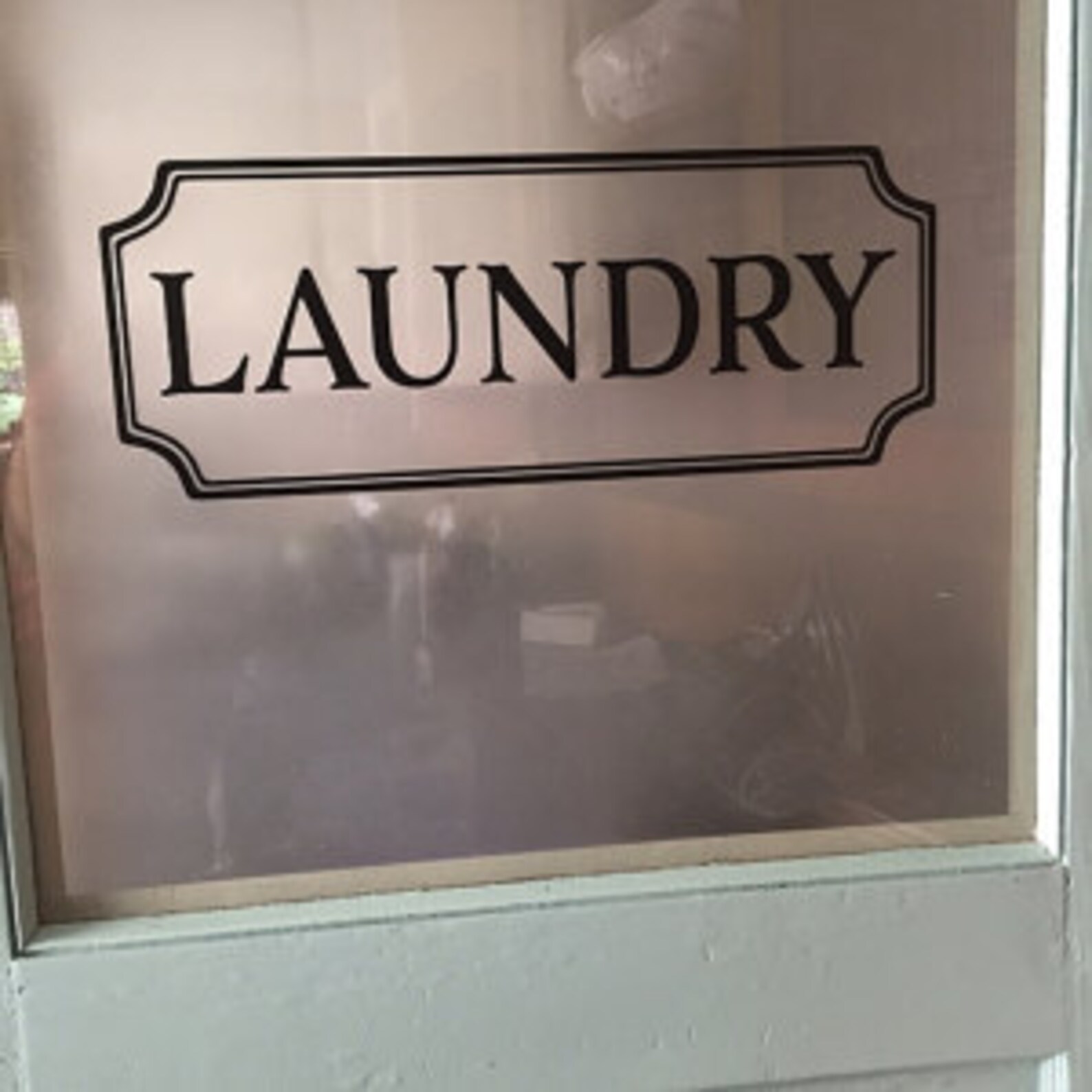 Laundry Vinyl Decal Laundry Room Decal Glass Door Decal Etsy