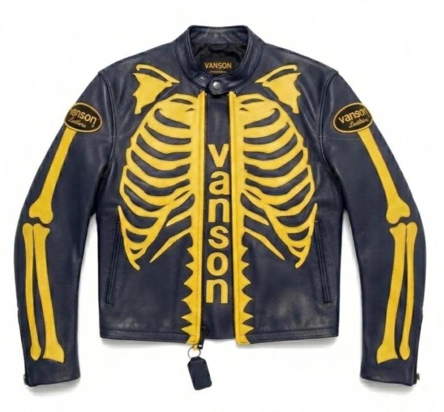 Vanson Skeleton Leather Jacket - Etsy