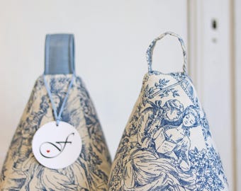 Tope de puerta - Toile de Jouy - azul