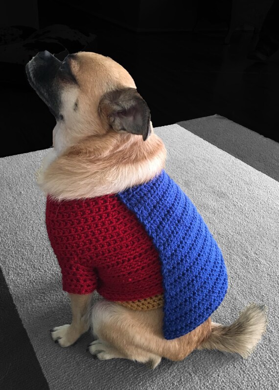 superman dog sweater
