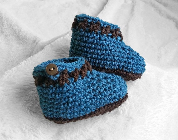 teal baby shoes
