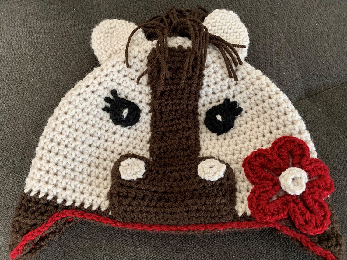 Handmade horse hat crochet horse hat horse beanie pony hat Etsy