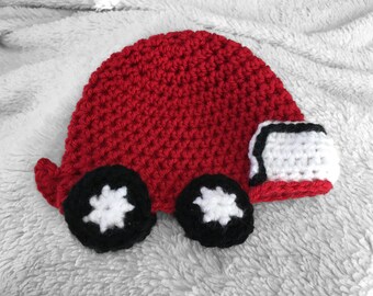 Baby racecar winter beanie hat costume