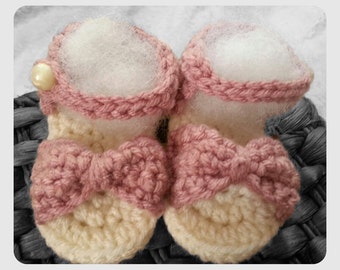 Baby girl pink crochet bow sandal summer shoes