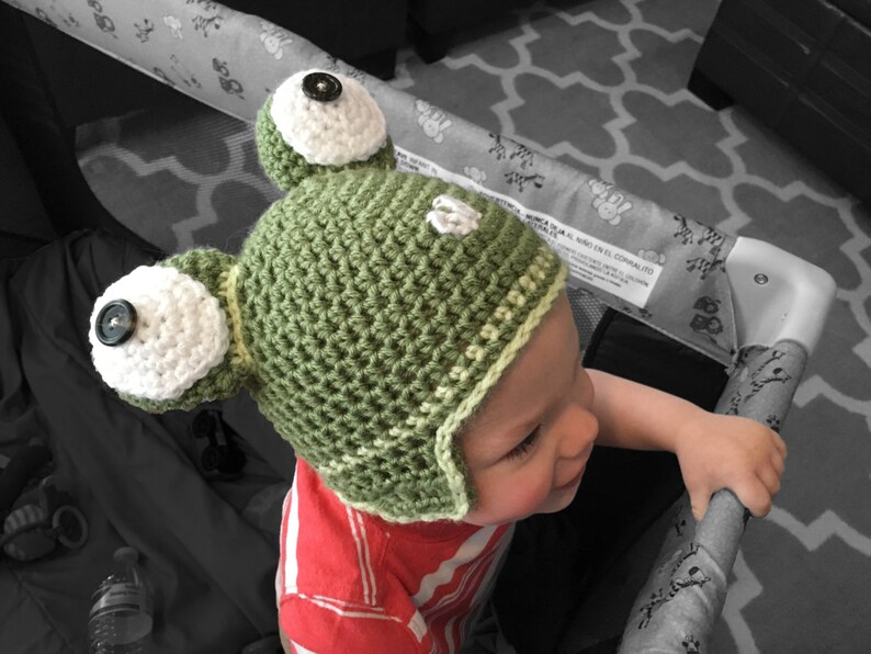 Handmade Baby Frog Hat crochet frog cap froggy beanie jw | Etsy