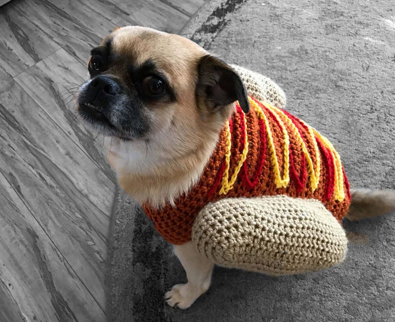 Hotdog dog sweater image 3