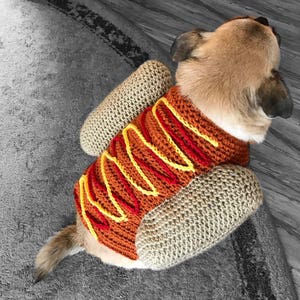 Hotdog dog sweater