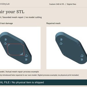 1つのモデルに対するSTL修復｜3Dプリントにおけるメッシュの破損、穴、非多様体エラーを修正