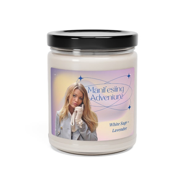 Manifesting Adventure - Serena van der Woodsen - Gossip Girl - Manifesting Candle  - Scented Soy Candle, 9oz - White Sage + Lavender