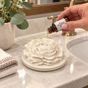 Floral Aroma Stone Diffuser, Flower Essential Oil Diffuser, Passive Home Fragrance, Scent Bloom, Flameless Room Scent