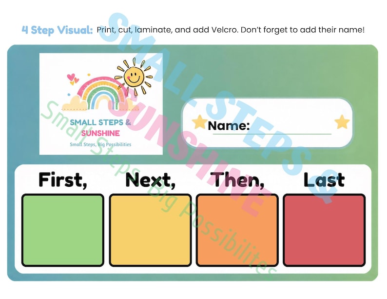 Printable First Then Board: 2-4 Step, Simple Visual for School/home ...