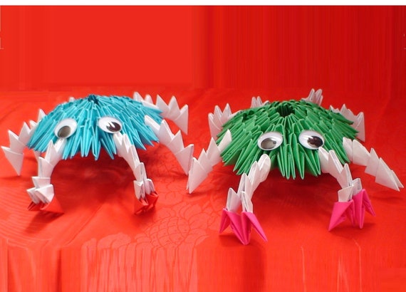 3d Origami Cangrejo Feliz