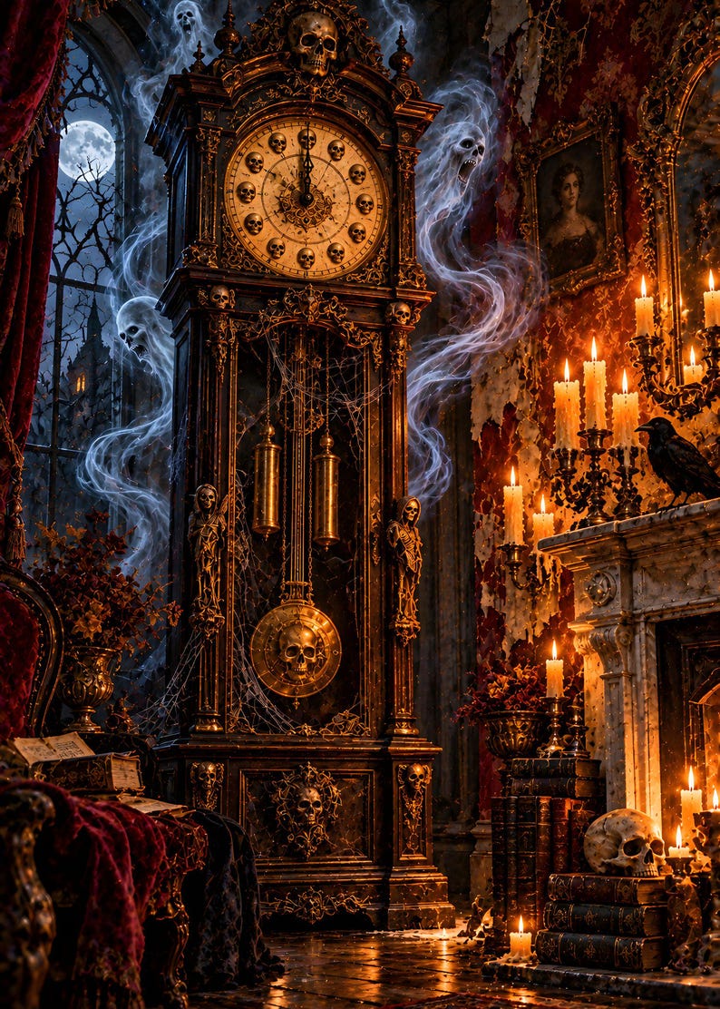 Curiosity Cabinet Art Set of 6 | Gothic Apothecary Prints | Dark Potion Skull Wall Art | Macabre Still Life Decor | Digital Download image 4