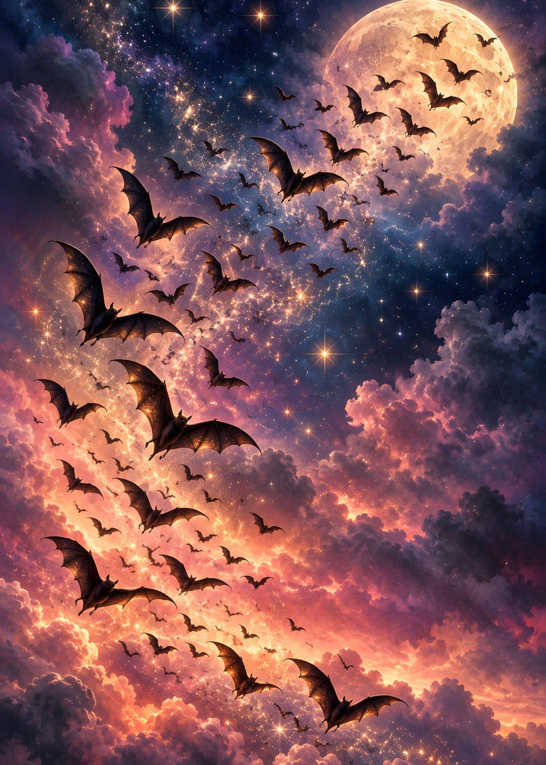 Halloween-väggkonstpaket, 6 kusliga utskrivbara tryck, gotisk heminredning, mörk estetisk konst, digital nedladdning, 5x7 8x10 11x14 16x20 A4 bild 1