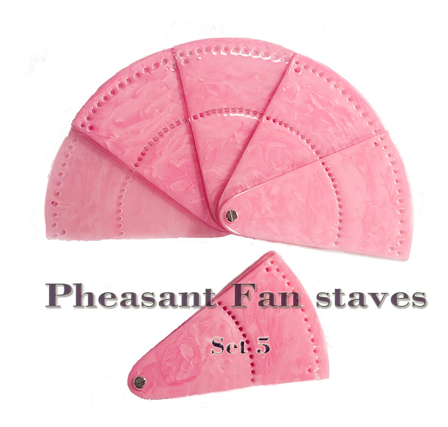 set of 10 Single layer feathers fan staves /& Hardware Assembly Kit