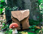 SALE Tan Leaf Mini Backpack, Woman's Rucksack, Waterproof Festival Backpack,Hipster Backpack, Lightweight Rucksack, Boho Backpack,