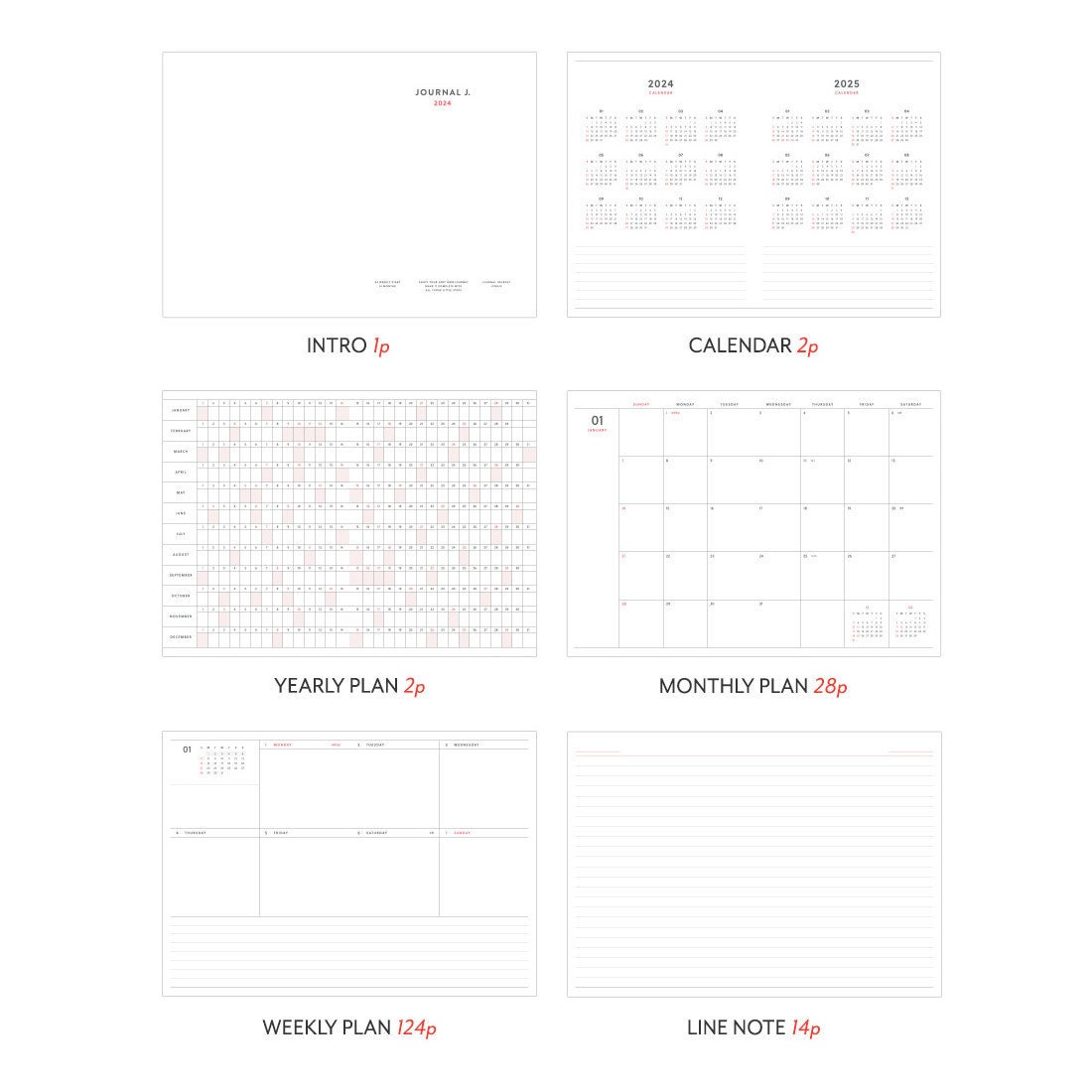 Iconic 2024 Simple A5 Large Dated Monthly Planner