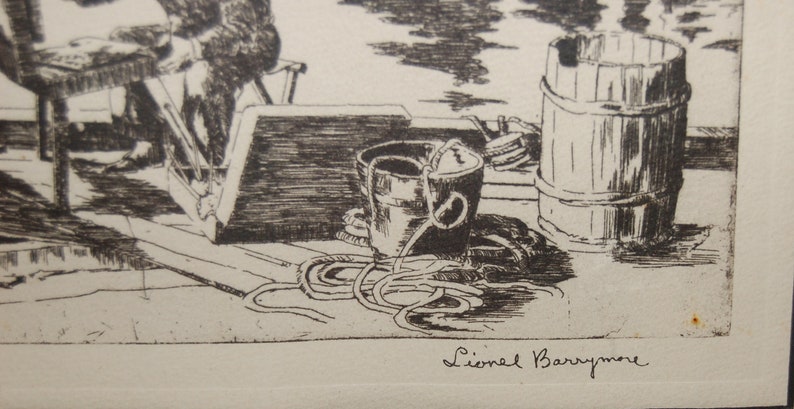 Lionel Barrymore's Purdy's Basin etching. Beautifully Etsy