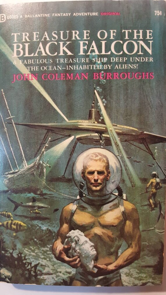 Treasure Of The Black Falcon John Coleman Burroughs Treasure Of The Black Falcon By John Coleman Burroughs Vintage Sci Fi Paperback