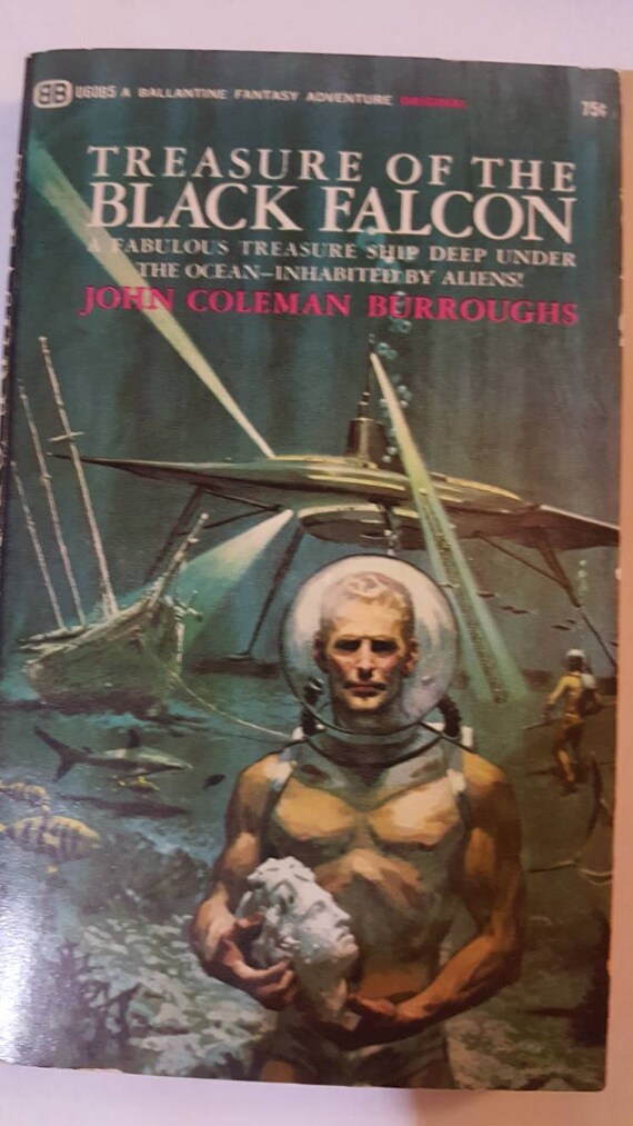 Treasure Of The Black Falcon John Coleman Burroughs Treasure Of The Black Falcon By John Coleman Burroughs Vintage Sci Fi Paperback