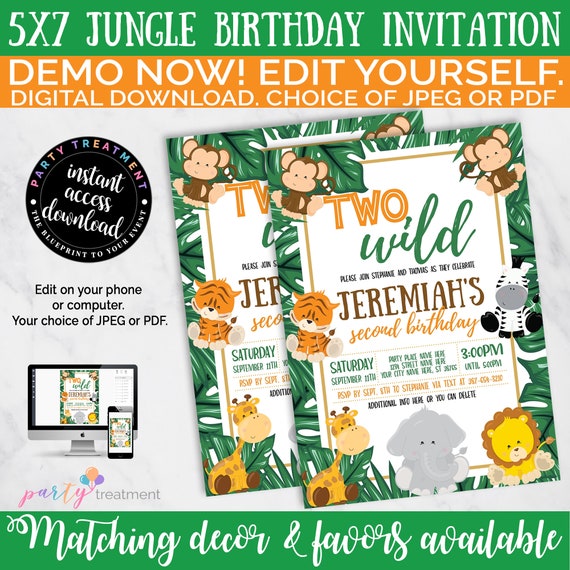 Wild One Juice Label Jungle Juice Pouch Label Jungle Birthday Party Jungle Party Favors INSTANT DOWNLOAD Etsy Canada