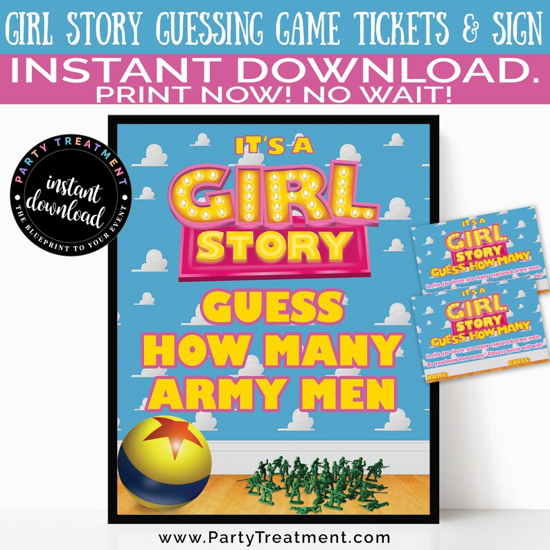 It's A Girl Story Gift Bag Label Girl Story Baby Shower Etsy