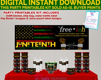Juneteenth Party Decorations, Juneteenth Decor, Juneteenth Party Supplies, Juneteenth Party Favors, INSTANT DOWNLOAD printable kit
