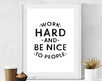 Kind Words Cost Nothing Motivational Inspirational Quote Poster Print Wall Art