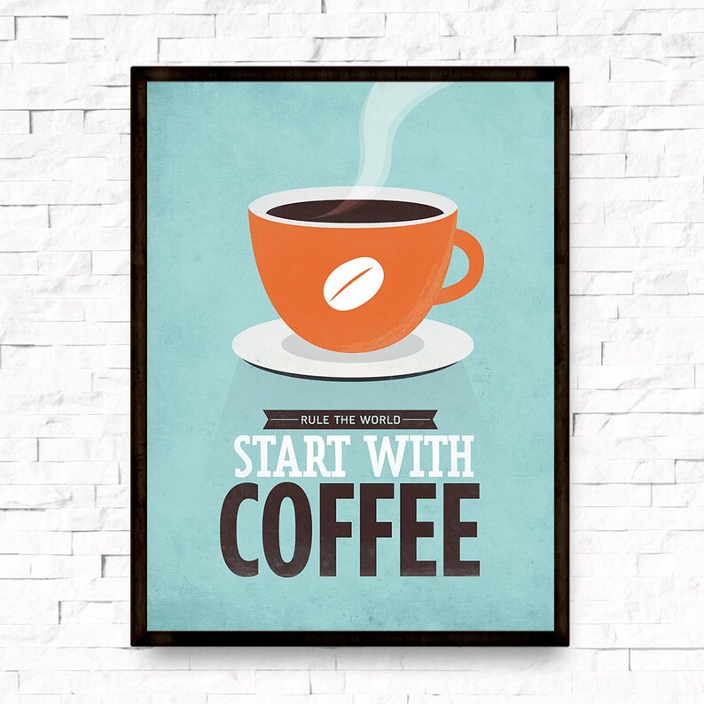 coffee quotes start with coffee scandinavian print coffee etsy