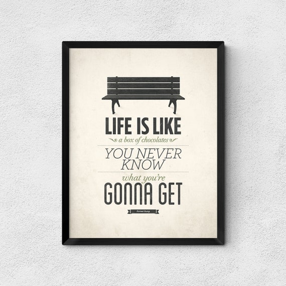 Life Is Like A Box Of Chocolates Forrest Gump Art Gift For Etsy