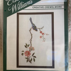 Vintage Elsa Williams Creative Crewelwork Kit 00215 Bird Floral Factory Sealed
