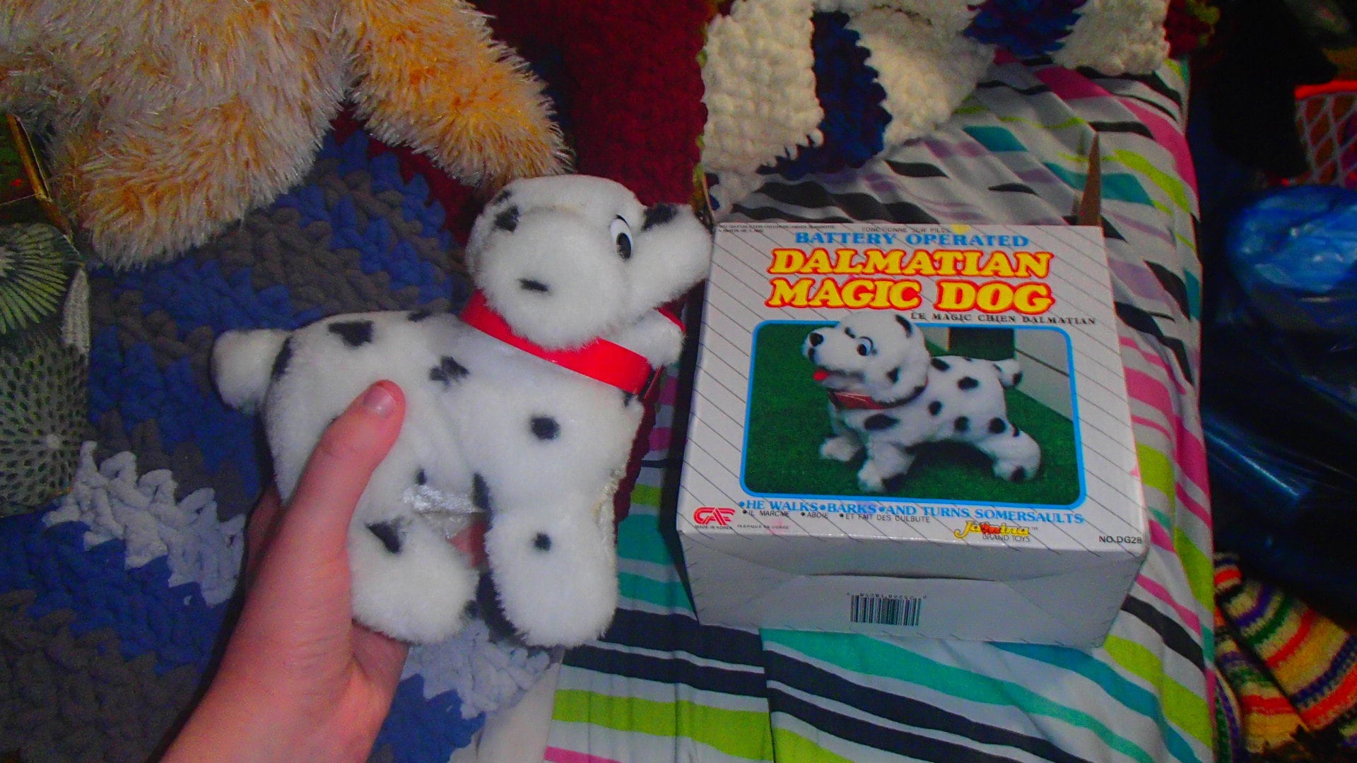 battery operated stuffed dog