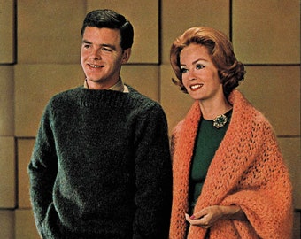 1960s Man's Knit Pullover Sweater - Digital Pattern