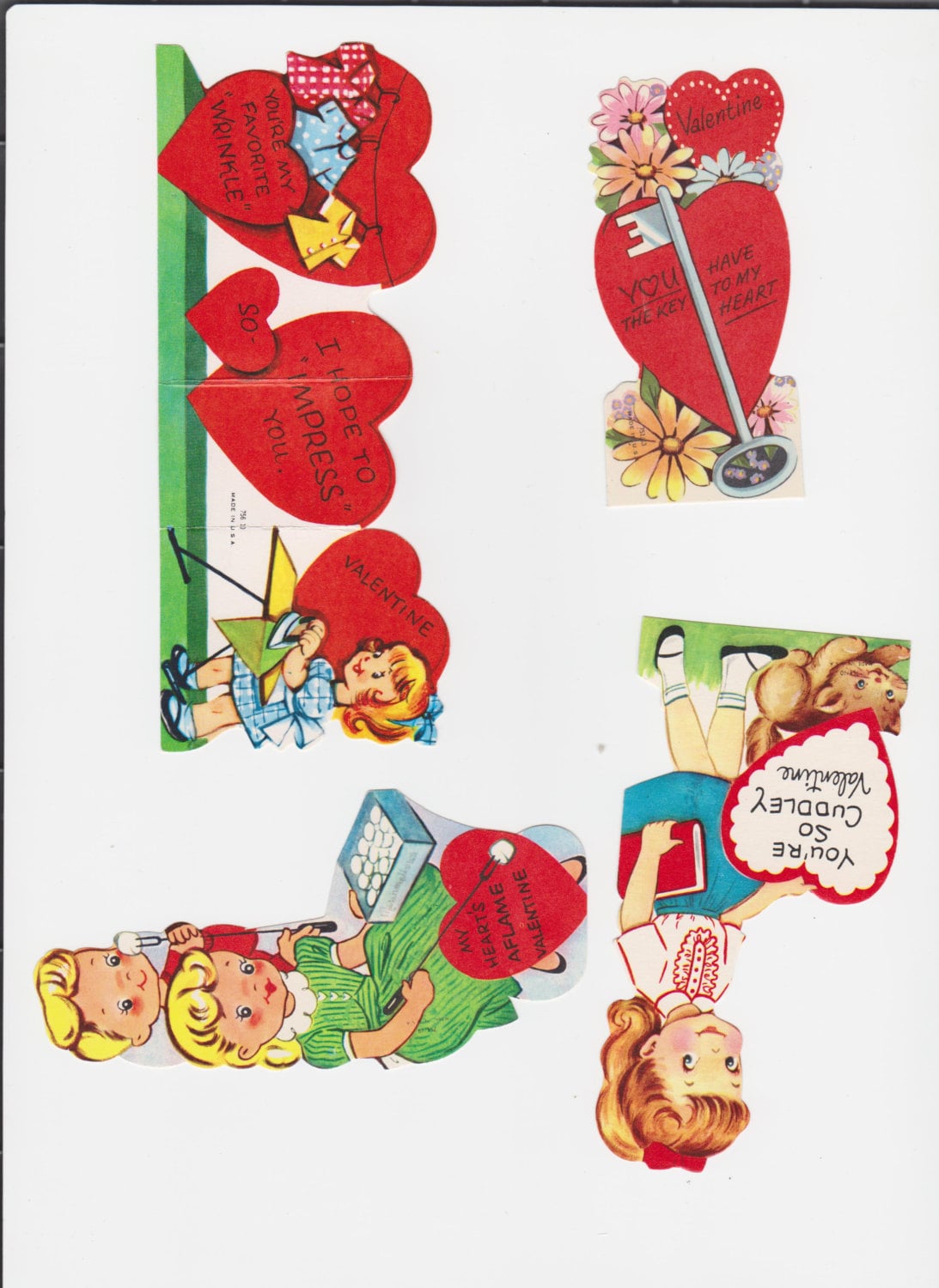 Vintage 1950s Valentines Clipart Images - Etsy