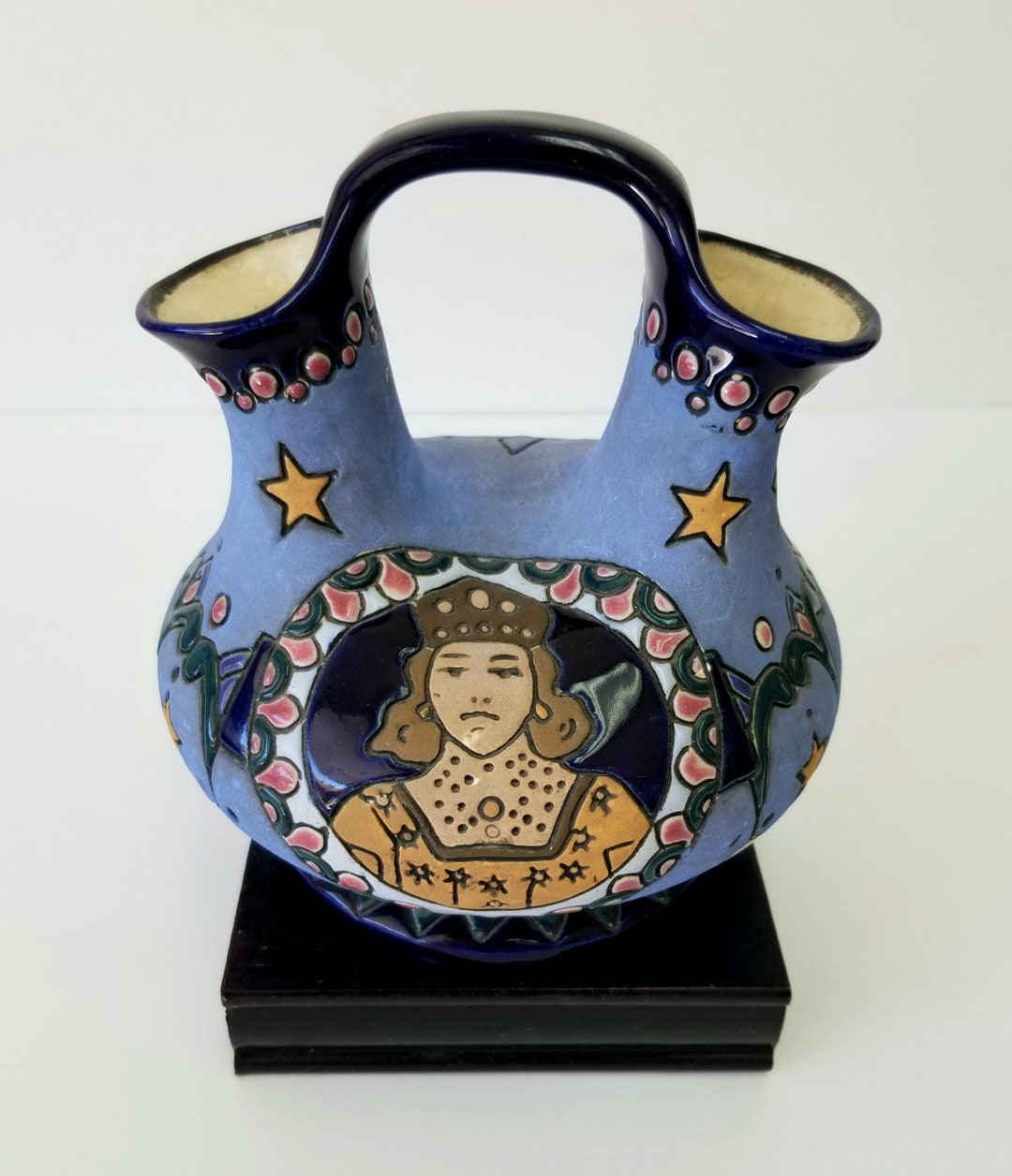 Vintage, Amphora Vase, Czechoslovakia, Circa 1920, Figurative and Deco
