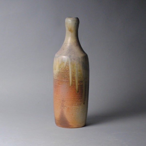 Clay Bottle Vase Wood Fired G26