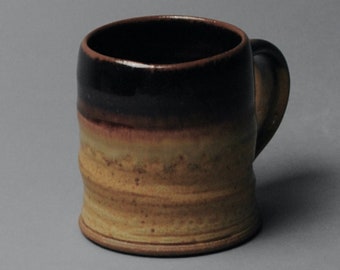 Clay Coffee Mug  Taffy and Temmoku U 71