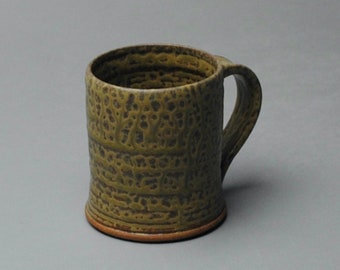 Clay Coffee Mug  Green Ash V23