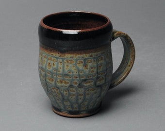 Clay Coffee Mug Beer Stein Blue Ash T 86