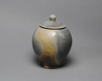 Porcelain Handmade Covered Jar Wood Fired Home Decor Urn Housewarming Gift X 20