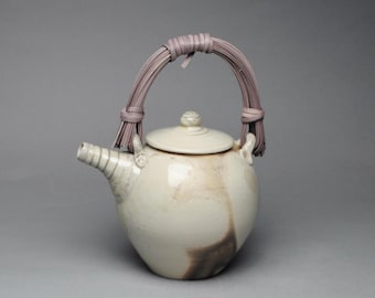 Porcelain Teapot Wood  Fired Z 48 Wedding Gift Housewarming Anniversary