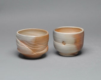 Tea Bowls Handmade Ice Cream  Set of 2  W 82