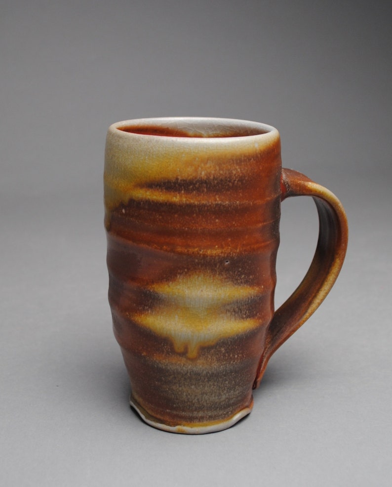 Clay Coffee Mug Beer Stein Wood Fired B58 Etsy