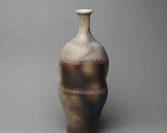 Clay Vase Bottle Wood Fired V 6