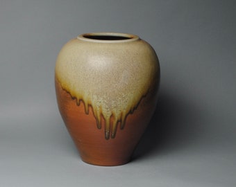 Handmade Clay Vase  Wood Fired  J 53