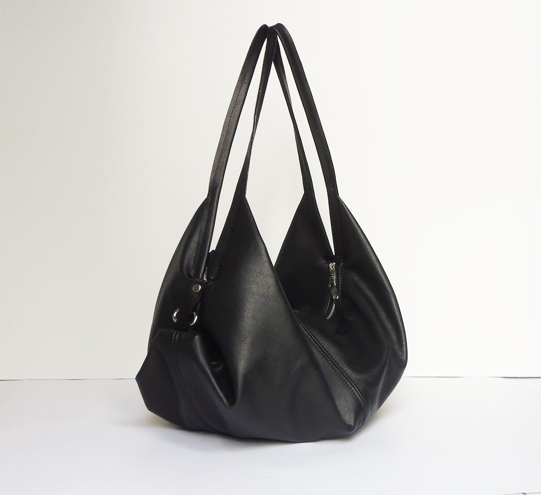 Black Leather Bag Soft Leather Bag Slouchy Leather Bag Large Women Leather Purse Leather Handbag Deluna Bag Etsy UK